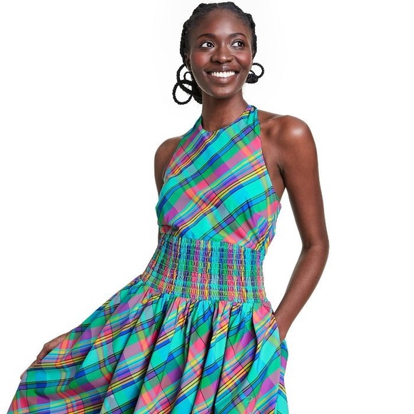 Plaid Halter Dress -ChristopherJohnRogers - Picture 6 of 13